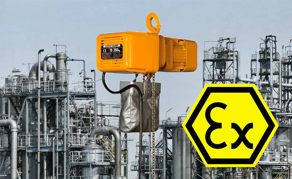 Palan de levage KITO antidéflagrant pour zones ATEX