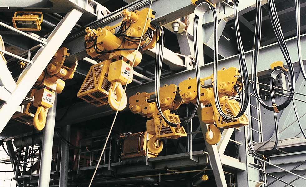 JD Neuhaus and Ingersoll Rand air hoist
