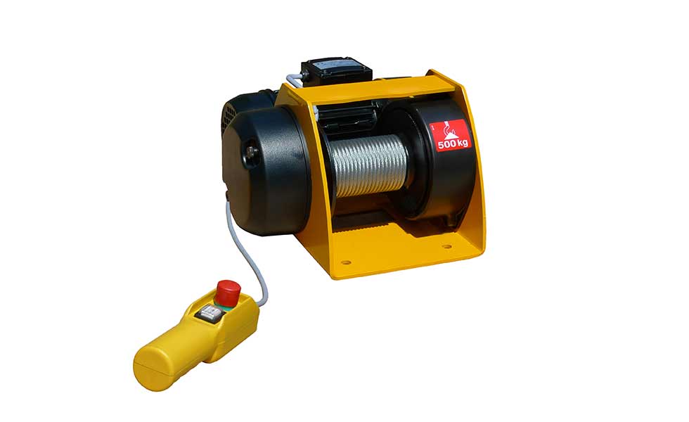 Electric, air or manual winches up to 5000 kg