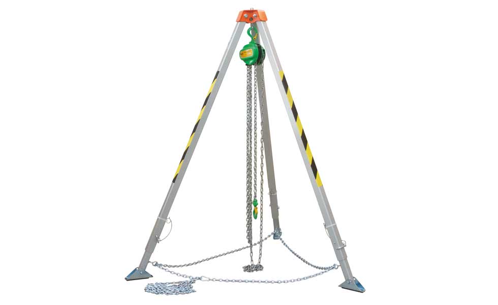 Aluminium tripod – 250 kg to 3000 kg lifting capacity