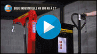 Lire la vidéo de démonstration de la grue d'atelier à porte à faux Hydrobull HB-GK