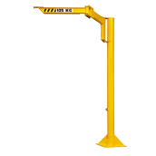 Articulated pillar jib crane