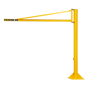 Overbraced pillar jib crane