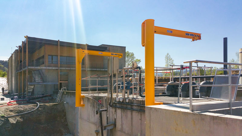 Installation des appareils de levage sur la station d’épuration de Vienne